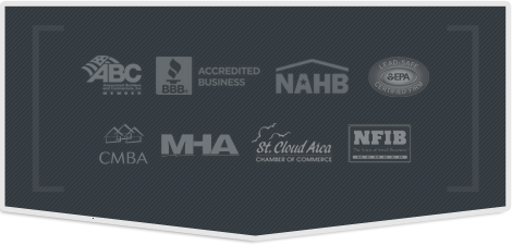 CMBA, MHA, St.Cloud Area Chamber of Commerce, NHBA, BBB, Lead Safe Certified, NFIB